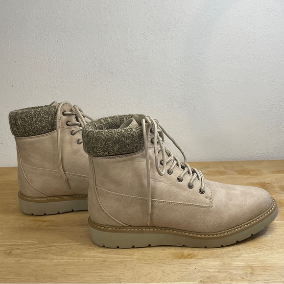Cliffs by White Mountain Malini Sand Knit Ankle Suede Booties Boots Size 9 - Picture 6 of 13